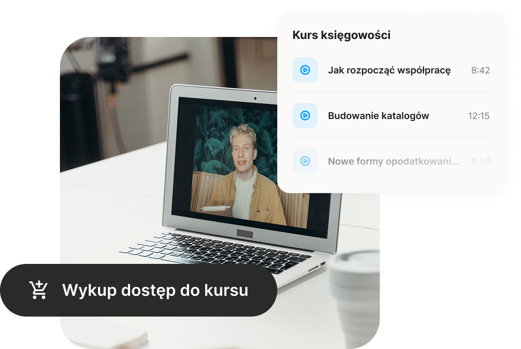 Vânzarea unui curs online în panoul WebWave