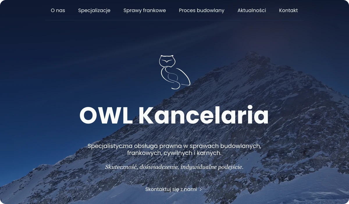 Realizare WebWave: OWL Kancelaria (cabinet de avocatură)