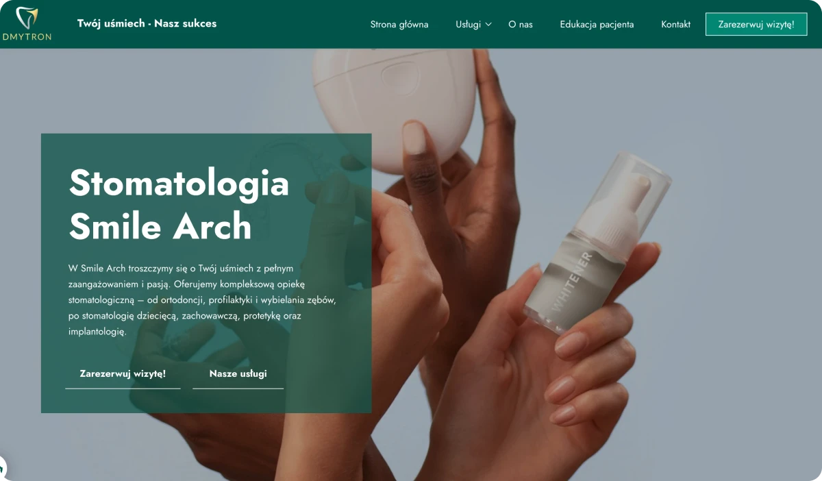 Realizare WebWave: stomatologie DMYTRON