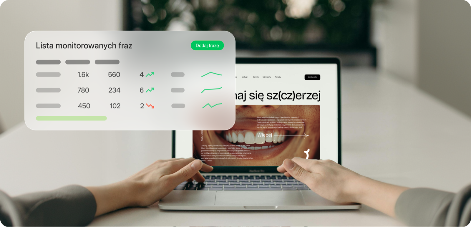 Monitorizarea frazelor în panoul WebWave